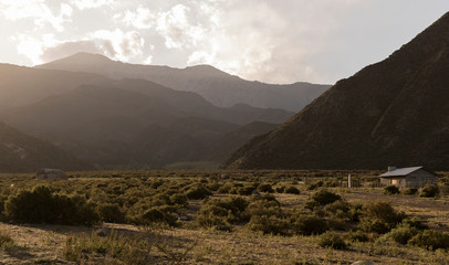 Atardecer en Cordillera de los Andes