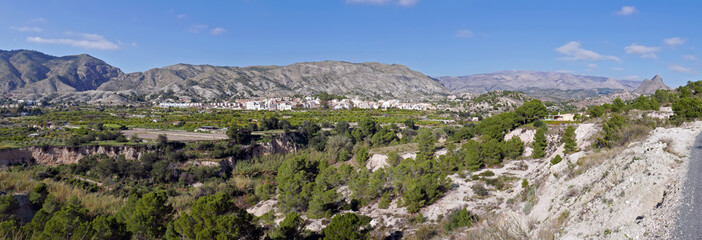 Fototapeta na wymiar View on the village of Orxeta, Spain