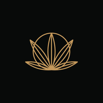 abstract cannabis logo design for your brand