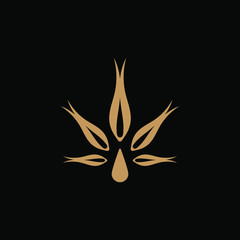 abstract cannabis logo design for your brand