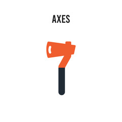 Axes vector icon on white background. Red and black colored Axes icon. Simple element illustration sign symbol EPS