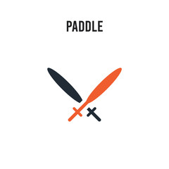 Paddle vector icon on white background. Red and black colored Paddle icon. Simple element illustration sign symbol EPS
