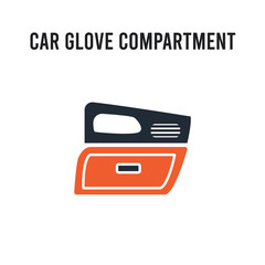 Obraz premium car glove compartment vector icon on white background. Red and black colored car glove compartment icon. Simple element illustration sign symbol EPS