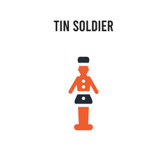 Tin Soldier vector icon on white background. Red and black colored Tin Soldier icon. Simple element illustration sign symbol EPS