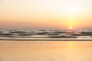 Fototapeta premium Soft focus of the beach in sunset time.
