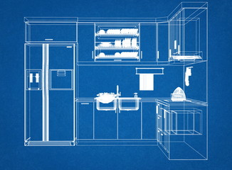 Kitchen Design blueprint