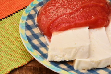  traditional mineiro romeu and julieta sweet, cheese with guava