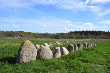 Schiffssetzungen bei Gnisvärd auf Gotland