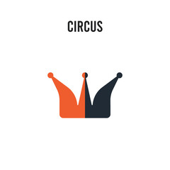 Circus vector icon on white background. Red and black colored Circus icon. Simple element illustration sign symbol EPS