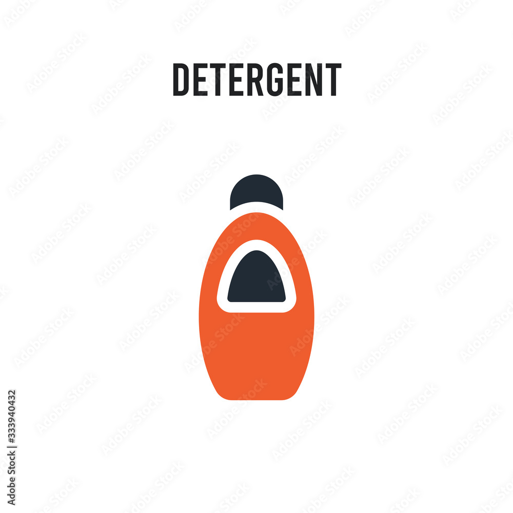 Poster detergent vector icon on white background. red and black colored detergent icon. simple element illu