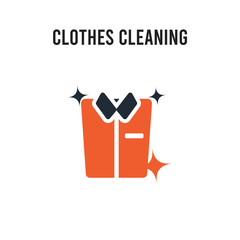 Clothes Cleaning vector icon on white background. Red and black colored Clothes Cleaning icon. Simple element illustration sign symbol EPS