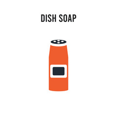 Dish soap vector icon on white background. Red and black colored Dish soap icon. Simple element illustration sign symbol EPS