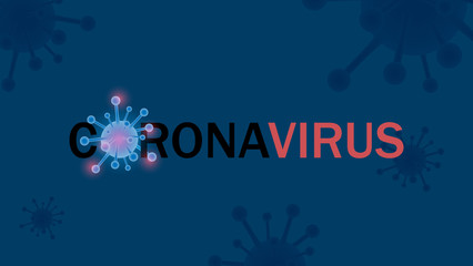 Novel Coronavirus (2019-nCoV). Virus Covid 19-NCP. Coronavirus molecules on background.