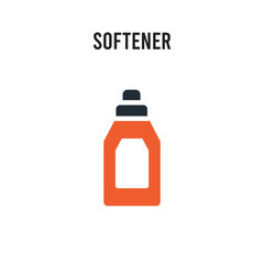 Softener vector icon on white background. Red and black colored Softener icon. Simple element illustration sign symbol EPS