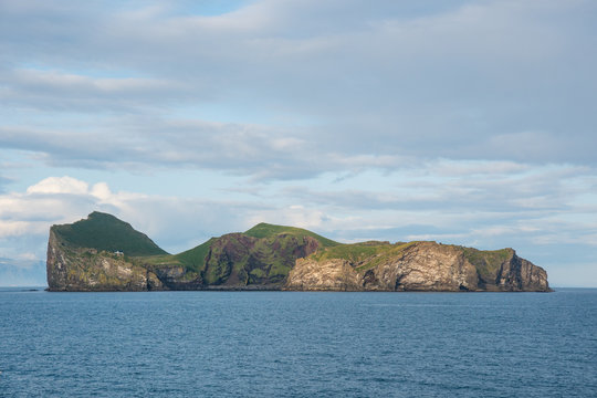 Island Ellidaey in Vestmannaeyjar of the south coast of Iceland