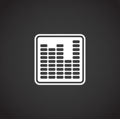 Equalizer related icons set on background for graphic and web design. Creative illustration concept symbol for web or mobile app