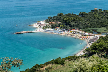 The beach of Portonovo in Adriatic Sea