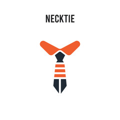 Obraz premium necktie vector icon on white background. Red and black colored necktie icon. Simple element illustration sign symbol EPS