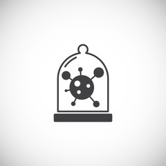 Quarantine related icon on background for graphic and web design. Creative illustration concept symbol for web or mobile app