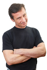 Fototapeta premium Portrait of a Mature emotional man