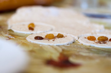 cooking homemade cookies