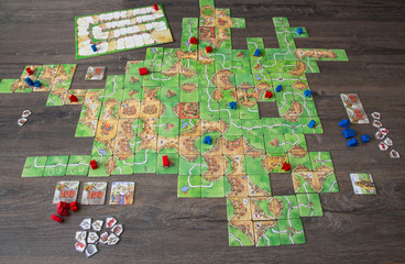 Strategic and economic Board game Carcassonne
