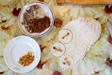 cooking homemade cookies