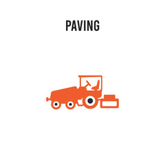 Paving vector icon on white background. Red and black colored Paving icon. Simple element illustration sign symbol EPS