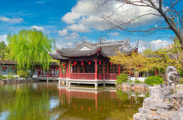 Fototapeta premium Garden scenery of Guyi Garden, Shanghai, China