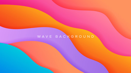 Colorfull wavy background with soft color. Eps 10