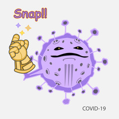 illustration vector graphic of purple virus corona snap cartoon, perfect for background, banner, symbol, etc 