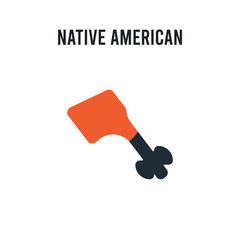 Native American Canoe vector icon on white background. Red and black colored Native American Canoe icon. Simple element illustration sign symbol EPS