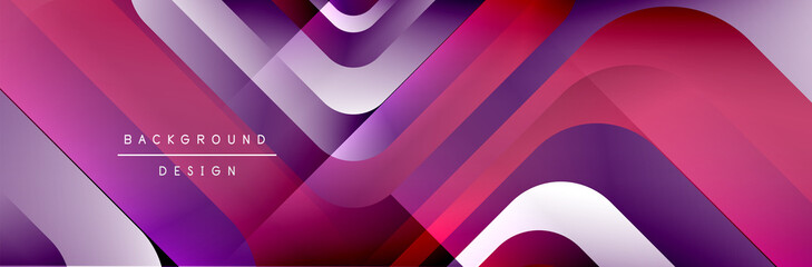 Round squares shapes composition geometric abstract background. Vector Illustration