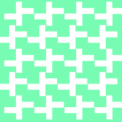 green ground geometric shape pattern