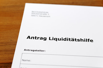 Antrag Liquidit&auml;tshilfe