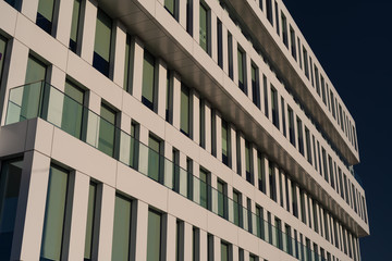 Modern building. Modern office building with facade of glass 