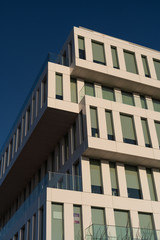 Modern building. Modern office building with facade of glass 