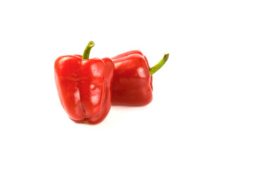 Red bell pepper isolated on a white background