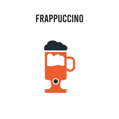Frappuccino vector icon on white background. Red and black colored Frappuccino icon. Simple element illustration sign symbol EPS