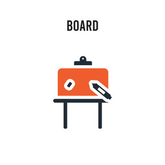 Board vector icon on white background. Red and black colored Board icon. Simple element illustration sign symbol EPS