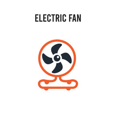 electric fan vector icon on white background. Red and black colored electric fan icon. Simple element illustration sign symbol EPS