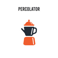 percolator vector icon on white background. Red and black colored percolator icon. Simple element illustration sign symbol EPS