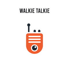 Walkie talkie vector icon on white background. Red and black colored Walkie talkie icon. Simple element illustration sign symbol EPS