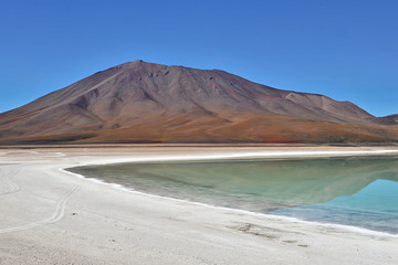 Colored mountains in Bolivia. Panorama of the Atacama Desert.