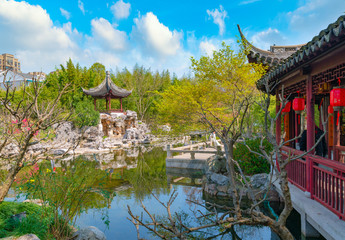 Obraz premium Garden scenery of Guyi Garden, Shanghai, China