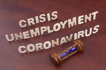 Coronavirus, unemployment and crisis time concept