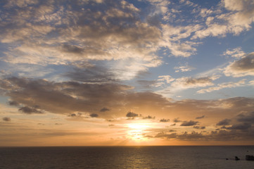 Naklejka premium sunset over sea