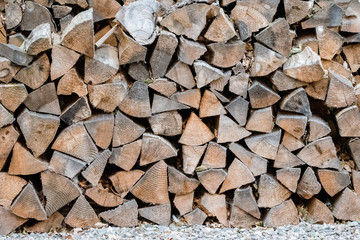 cut log pile