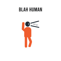 blah human vector icon on white background. Red and black colored blah human icon. Simple element illustration sign symbol EPS