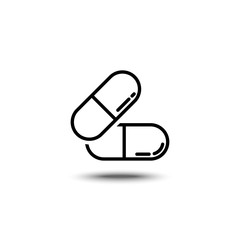 thin line icons for Pills,vector illustrations